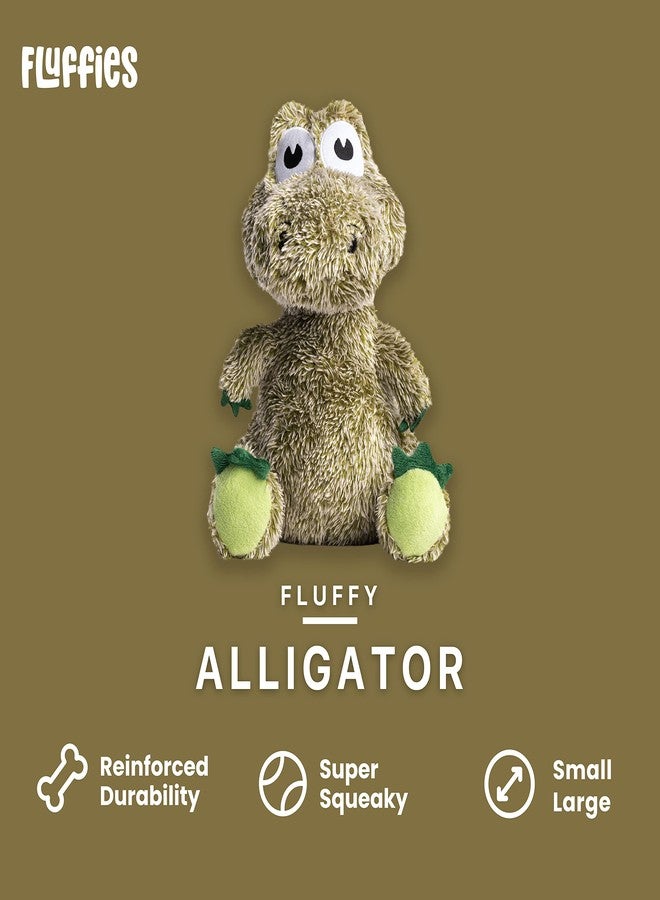 fabdog Fluffies Dog Toys - Squeaky Plush Dog Toy for All Breeds - Cute Animal-Themed Puppy Toys Make for Ideal Gift - Fun Nylon Dog Toys with Squeak| Small Alligator - Image 2